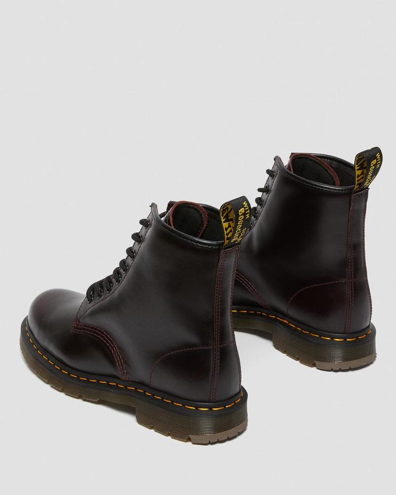 Men's Dr Martens 1460 Slip Resistant Atlas Leather Lace Up Boots Burgundy | AU 530EBC